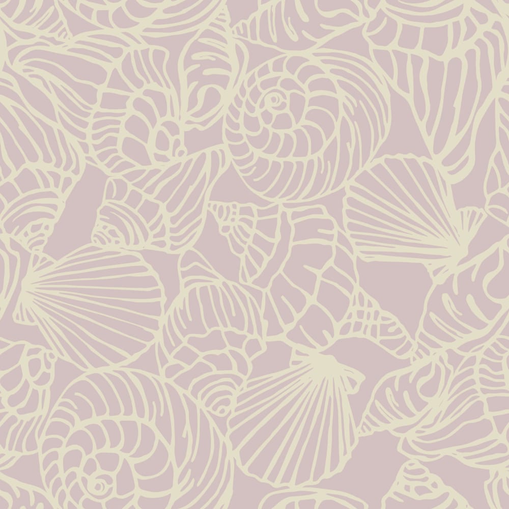 Shellfish wallpaper pattern full scale in Hawaiian colors