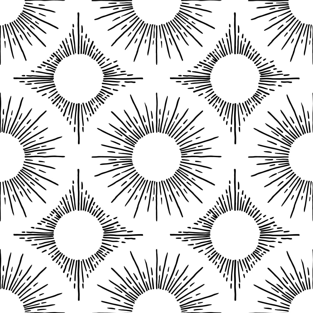 You Are My Sol Mate wallpaper pattern in black over white